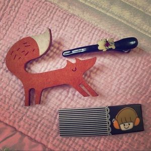 Set of 3 Fun Hair Clips